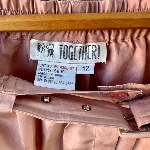 Silk Dusty Pink Skirt - Picture 5 of 6